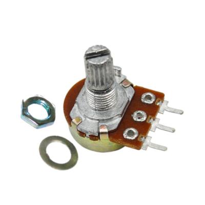 China WH148 Rotary Potentiometer 3 Pin B1K Single Switch Potentiometer WH148-15MM-B1K for sale