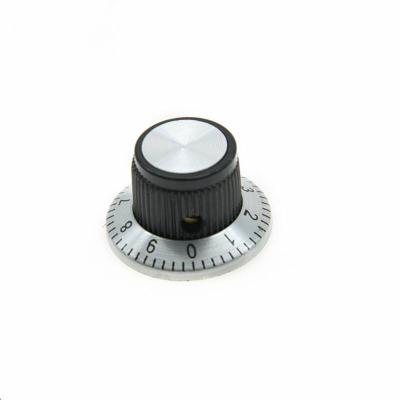 China Factory Sales KN-C2 6.0mm Adjustment Potentiometer Knob Cap Metal Face With Scale For WTH118 RV24YN WX050 KN-C2 for sale