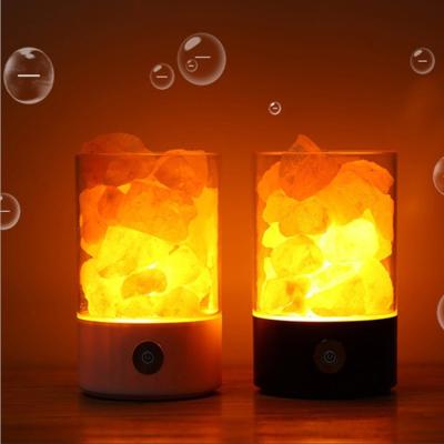 China Creative Health Bedroom USB Night Light Crystal Salt Lamp Natural Negative Ion Radiation Himalayan Salt Lamp Powerbank 2019 Protection Computer Laptop for sale