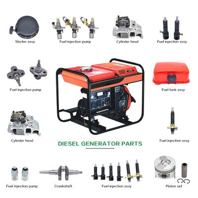 China Custom high quality single cylinder 170F 178F 186F 5kva diesel generator engine spare parts 186F-2 for sale