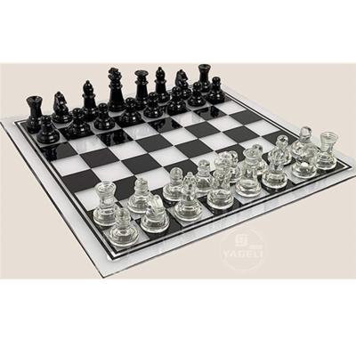 China Fashion Acrylic Elegant Square ACRYLIC GAME SET Acrylic Chess Set With Printing for sale