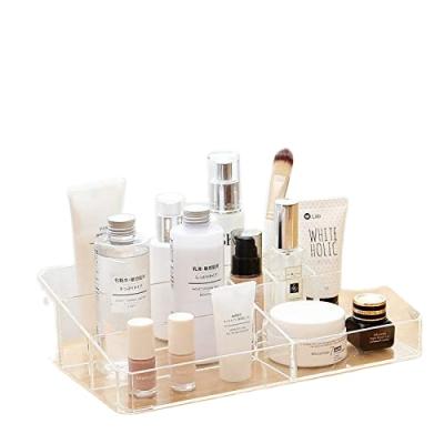 China Yageli China Factory Wholesale New Design Custom Clear Acrylic Makeup Organizer Tray Retail Stores With 9 Spaces for sale