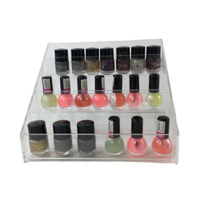 China Yageli Home Factory High Quality Custom 3 Tier Makeup Nail Polish Display Clear Acrylic Organizer for sale