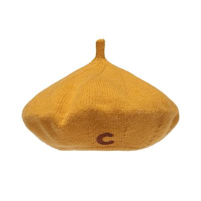 China ZG Character Baby Hat Winter Style Korean Girls Pumpkin Hat Girl&Boy Painter Cap Children Beret Knitted Children Hats for sale