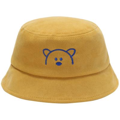 China Wholesale Character ZG Baby Hat Spring Children's Bucket Hat And Cute Bear Basin Hats Autumn Fisherman Hat Children Sun-proof Embroidery for sale