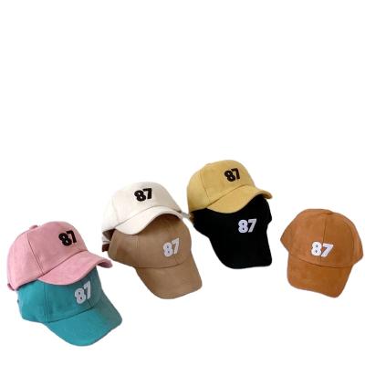 China New design JOINT children's hat winter style wool baseball cap Korean baby peaked hat number boys girl's sun hat in stock for sale