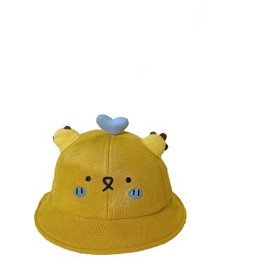 China New cartoon autumn and winter three-dimensional love of children's hat embroidery character cute infant bucket hat keep warm baby bucket hat for sale