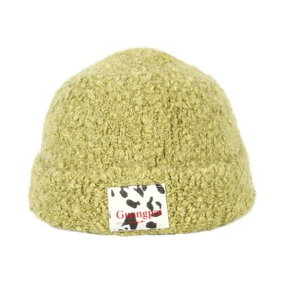 China Hot Fashion ZG 2021 New Teddy Plush Skullcap Winter Korean Beanie Hats Sweater Hat COMMON high quality fashionable label for sale