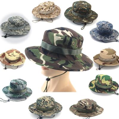 China Character ZG Mountaineering Outdoor Fishing Camouflage Boonie Hat Fisherman Hat Casual Jungle Rounded Hat High Quality Bucket For Men for sale