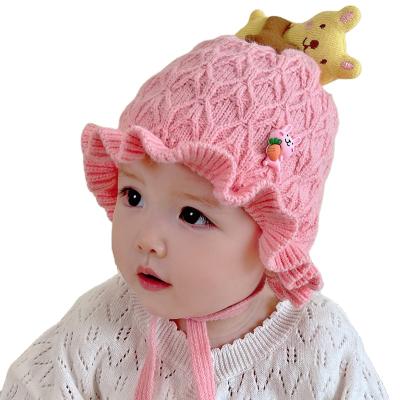 China ZG Character Winter Knitted Cute Warm Infant Beanie Cap Hats For Kids Baby Hats Thickening Thermal Berry Hat Wholesale 6Months-2Years for sale