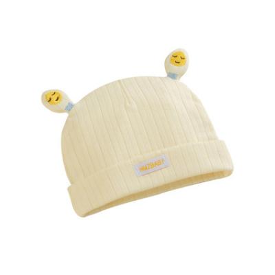 China Character ZG Spring2022 Newborn Beanie Hats Cradle Cap Cute Infant Seamless Cotton Embroidered Baby Hats 0-6years for sale