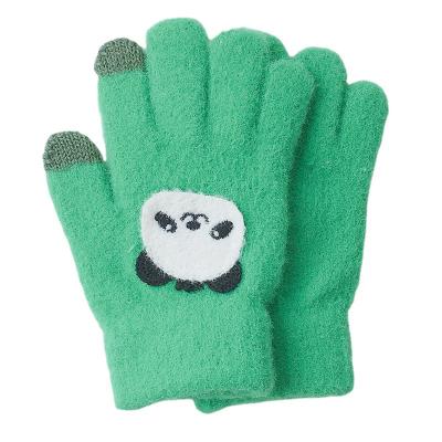 China Plain ZG Children's Gloves Finger Gloves Winter Kids Warm Five-finger Gloves For Children Fashion Kintted Baby Mittens for sale