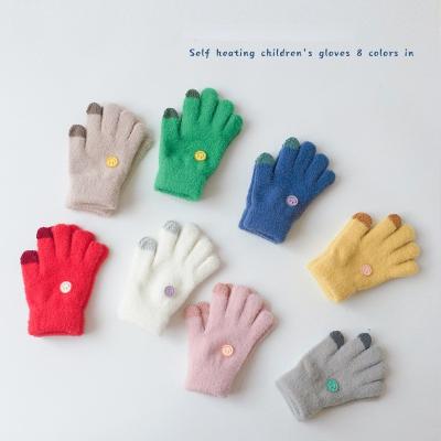 China middle kids winter children Finger-dividing gloves boys warm girls gloves open finger fashion gloves cartoon self-heating mittens for baby for sale