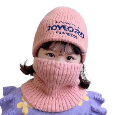 China ZG Character Winter Children's Hats Boys And Girls Fashion Earflaps Kids Hat Scarf Korean Warm Knitted Beanie Hats For Baby Sets for sale