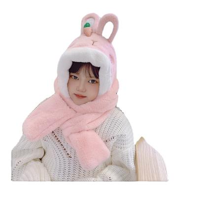 China ZG Medium Children's Animal World Cartoon Hat Scarf Thermal Gloves Sets Winter Warm Korean Style Plush Three-Piece Hat For 3-8Year Children for sale