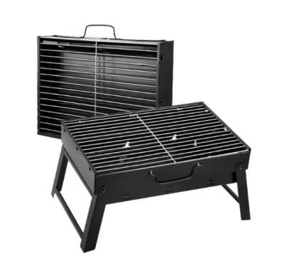 China Portable BBQ Small Adjustable Grill Black Household Size Foldable BBQ Grill High Quality for sale