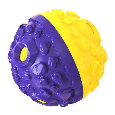 China Viable Large Dog Breed Chew Toy Pet Iq Squeak Dog Food Durable Chew Toy Ball Natural Safe Non-Toxic for sale