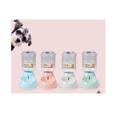 China Automatic Dog Bowl Pet Food Water Dispenser Cat Feeding Automatic Feeder Plastic Material for sale