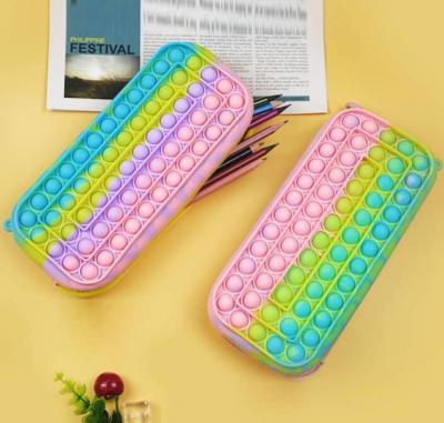 China Relax Latest Manufacturer Pop Pencil Pen Pop Bubble Case Stationery Storage Bag Decompression Toy For Kids for sale