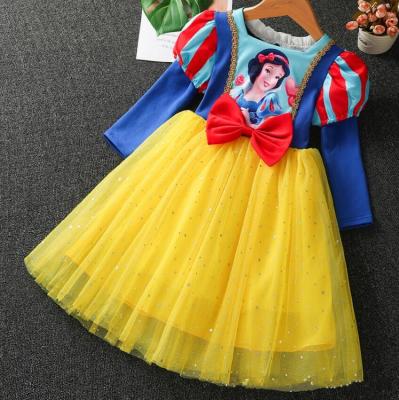 China Breathable world famous movie cartoon girl dresses kids love best movie cartoon girl dresses for sale