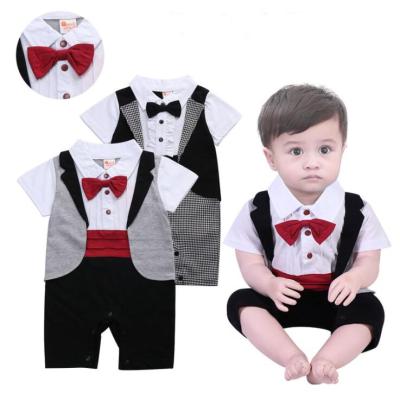 China Fashion\comfortable\durable baby boy clothes 2019 soft material 100% fresh sale babi clothes little boy party cotton hot handsome newborn clothes for sale