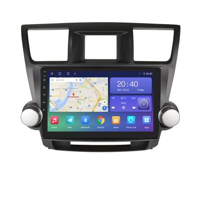 China Hot selling Android TV/mp3/SWC/DVR/WIFI/3G/DVD Tesla 10.0 style 2din studio touch system car stereo video car radio radio player for Toyota Highlander 2007-2013 for sale