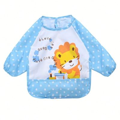 China Antibacterial Baby Bibs Cotton Custom Printed Babies OEM Service Plain Dyed Long Sleeve Baby Bibs for sale