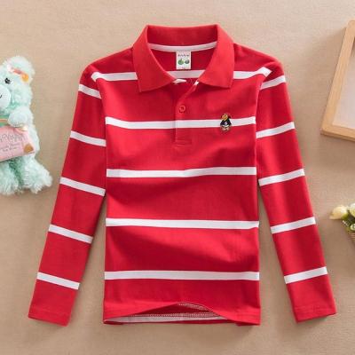 China Striped 100% cotton spandex polo t-shirt cotton anti-pilling polo shirts 100 plain tomy cotton plain polo shirts for kids boys for sale