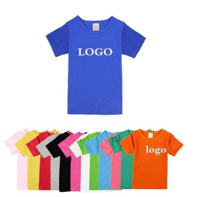 China Anti-Pilling Boy's T-shirt Girl's Plain T-Shirts Organic Adult Unisex 100% Organic Customize Kids T-shirts Printed Blank T-shirt for sale