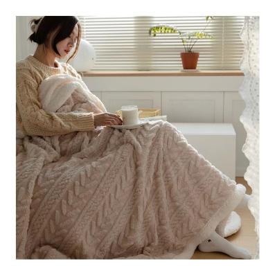 China Anti-static Warm Western Plush Sherpa Fleece Throw Blanket For Sofa Full Size Sherpa Couch Blankets for sale