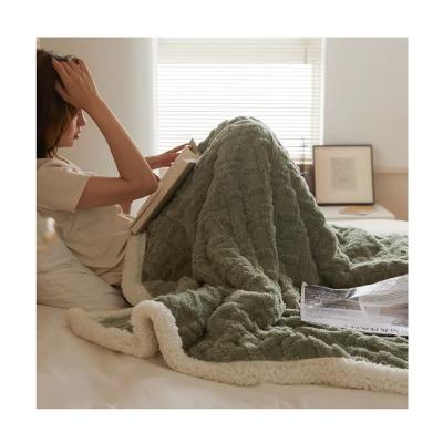 China Best Seller Anti-Static Polyester Amazon Travel King Size Soft Fleece Throw Blanket 100% Sherpa Wool Blankets for sale