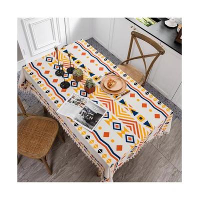 China Napisan Party Waterproof Waterproof Tablecloth Cover Table Picnic Table Cover Best Selling Amazon Polyester Canvas Fabric for sale