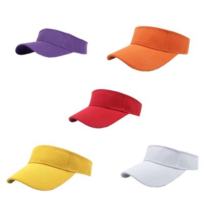 China Sun Protect 100% Cotton Soft Visor Covers Casual Colorful Sun Hat Adult Sports Trend Style Blank Top Hat With Various Custom Logos Summer 2023 for sale