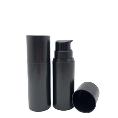 China 150ml 200ml 250ml Cosmetic Black PP Vacuum Airless Pump Bottle For Sale for sale