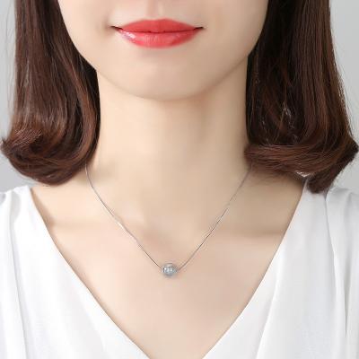 China Wholesale 925 Sterling Silver Box Chain Planet Accessories CLASSIC Jewelry Fashion Moissanite Women Pendant Necklace for sale