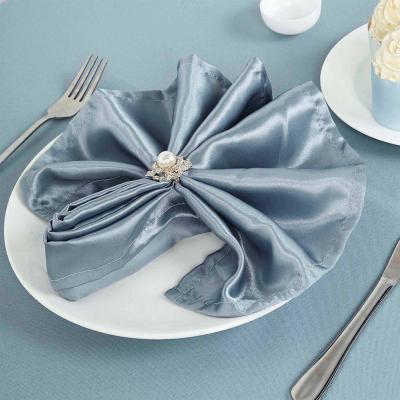 China Wholesale Waterproof Satin Cloth Fabric Seamless Dinner Towels, Wrinkle Resistant Towel For Event Rental for sale