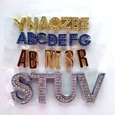 China Wholesale Casual/Sporting 10mm 18mm 30mm Plated Different Sizes Alphabet Slide Letters Different Colors for sale