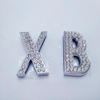 China Other Wholesale Chrome Plated 30MM Large Rhinestone Slide Letters for sale