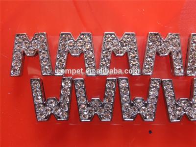 China ALLOY In Stock Quick Delivery 10mm Diamante Slide Letters for sale