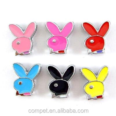 China ALLOY Rabbit Chef Cartoon Enamel Slide Charm Inner 8mm Width Wholesale for sale