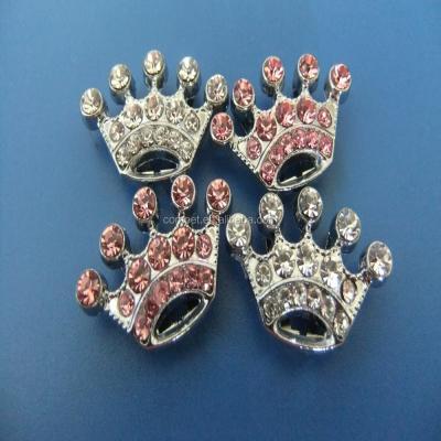 China Wholesale ALLOY Compet DIY 10mm Slide Crown Charms For Bracelet And Pet Necklaces for sale