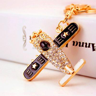 China Lovely Cartoon Main Pendant Propeller Planes Metal Accessories Key Chain for sale