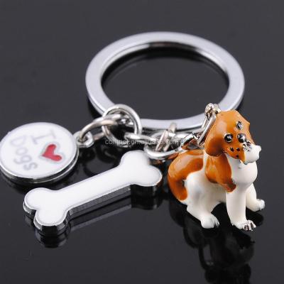 China Animal Wholesale Epoxy Metal Key Chains New Jack Russell Terrier Key Chain for sale