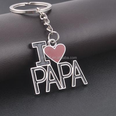 China Metal Christmas Gift Valentine Gift Father's Day Gifts I Love Dad Men Key Chains for sale