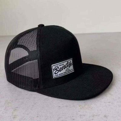 China Wholesale or Custom COMMON 3D Embroidery Snapback Hat, Trucker Snapback Hat with Flat Brim and Mesh Back for sale