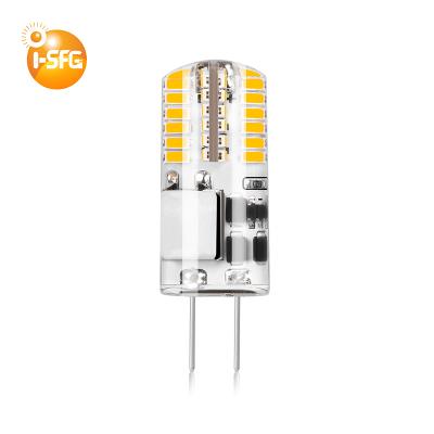 China No Flickering I-SFG G4 2W 3W LED Corn Light Bulb 3014smd 48beads CE RoHS ETL ERP ACDC12V 200lm Silicon for sale