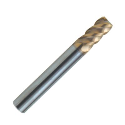 China CNC process made in Taiwan 5# tungsten steel corner radius end mills for mold processing, HRC 55 steels end mills for sale