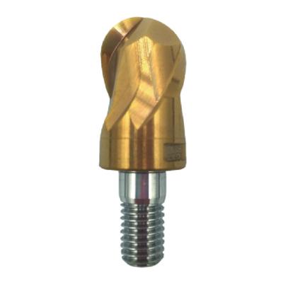 China Cast and Die Made in Taiwan HSB Steel Tungsten Ball Nose End Mill Exchangeable Head for sale