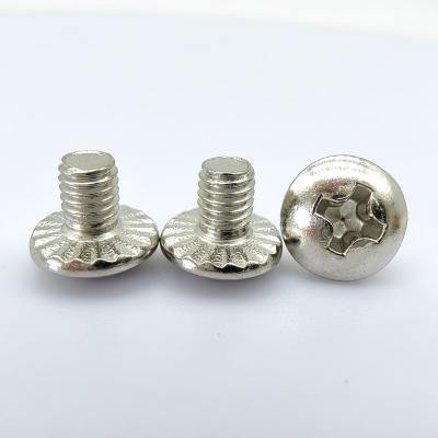 China Pan Phillips Embossed Screw Locking Gear Head Stainless Steel Screw M2 M5 M6 Zinc Blue Plain Nickel For Electronics Screws for sale