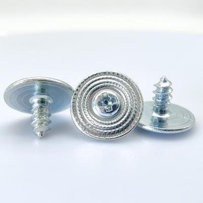 China Hard Stainless Steel Phillips Pan Head Screw with Gasket Self TappingM2.5 5mm Blue Nickel Factory Zinc LED Screw for sale